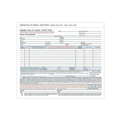 TOPS Business Forms<3-Part Carbonless Bill of Lading, 8.5"L x 7"W, 50 Sets/Book (3841)