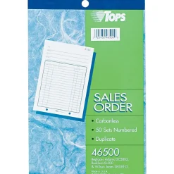 TOPS Business Forms<2-Part Carbonless Purchase Order, 8 7/16" x 5 9/16", 50 Sets/Book (46500)