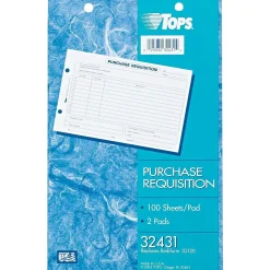 TOPS Business Forms<1-Part Purchase Requisitions, 8.5" x 5.5", 100 Sets/Book (32431)