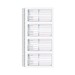 TOPS Accounting & Record Journals<Petty Cash Receipt Book, 2.75"L x 5"W, 200/Pack (TOP4109)