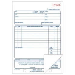 TOPS Business Forms<™ Repair Order Book, 2-Part, 50 Sheets/Book (D5084)