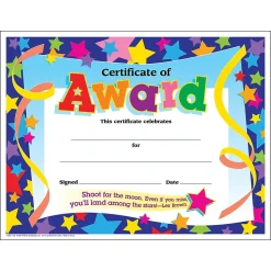 Trend Enterprises Awards & Certificates<TREND Certificate of Award Colorful Classics Certificates, 30 Per Pack, 6 Packs (T-2951-6)