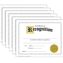 Trend Enterprises Awards & Certificates<TREND Certificate of Recognition Classic Certificates, 30 Per Pack, 6 Packs (T-2564-6)