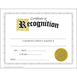Trend Enterprises Awards & Certificates<TREND Certificate of Recognition Classic Certificates, 30 Per Pack, 6 Packs (T-2564-6)