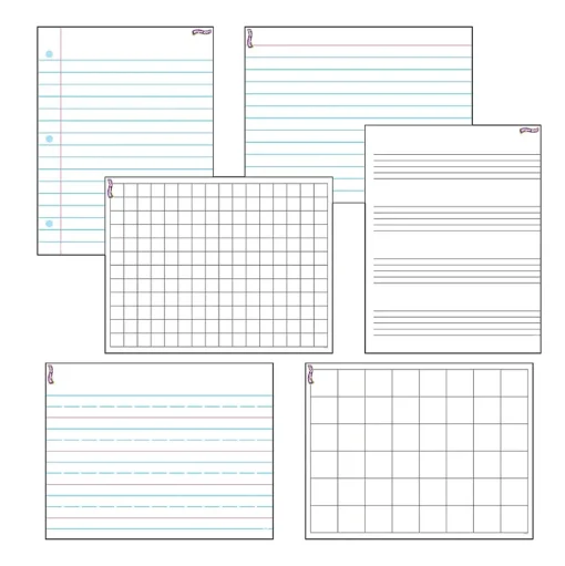 Trend Enterprises Dry Erase<Paper Whiteboard, 17" x 22", 6/Pack (T27906)