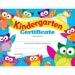 Trend Enterprises Awards & Certificates<Trend Kindergarten Certificate Owl-Stars!, 30 CT (T-17009)