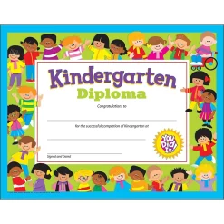 Trend Enterprises Awards & Certificates<TREND Kindergarten Diploma, 30 Per Pack, 6 Packs (T-17005-6)