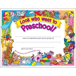 Trend Enterprises Awards & Certificates<TREND Look who went to Preschool! Certificate, 30 Per Pack, 6 Packs (T-341-6)