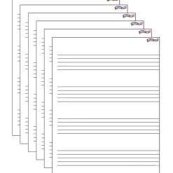 Trend Enterprises Dry Erase<Trend Music Staff Wipe-Off Chart Laminated Paper Dry-Erase Whiteboard, 17" x 22", 6/Pack (T-27304-6)