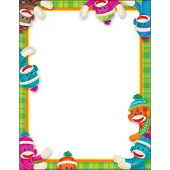 Trend Enterprises Classroom Paper<TREND Sock Monkeys Terrific Papers, 50 Sheets/Pack, 6 packs (T-11445-6)