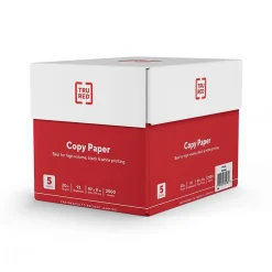 TRU RED Copy Paper<™ 8.5" x 11" Copy Paper, 20 lbs., 92 Brightness, 500 Sheets/Ream, 5 Reams/Carton (TR56960)