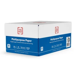 TRU RED Multipurpose Paper<™ 8.5" x 11" Multipurpose Paper, 20 lbs., 96 Brightness, 500 Sheets/Ream, 8 Reams/Carton (TR56964)