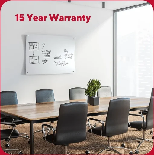 TRU RED Dry Erase<™ Ergonomic Curved Magnetic Glass Dry-Erase Whiteboard, 4' x 3' (TR62094)