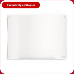 TRU RED Dry Erase<™ Ergonomic Curved Magnetic Glass Dry-Erase Whiteboard, 4' x 3' (TR62094)