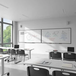 TRU RED Dry Erase<™ Magnetic Porcelain Dry Erase Board, Black Frame, 8' x 4' (TR61191)