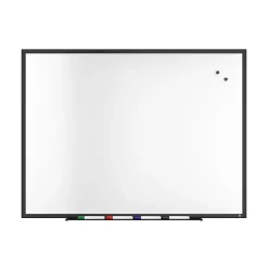 TRU RED Dry Erase<™ Magnetic Steel Dry Erase Board, Black Frame, 4' x 3' (TR61181)