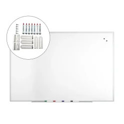TRU RED Dry Erase<™ Magnetic Steel Dry Erase Board, Satin Frame, 6' x 4' (TR61177)