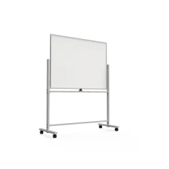 TRU RED Dry Erase<™ Magnetic Steel Mobile Dry Erase Board, Aluminum Frame, 4' x 3' (TR62619)