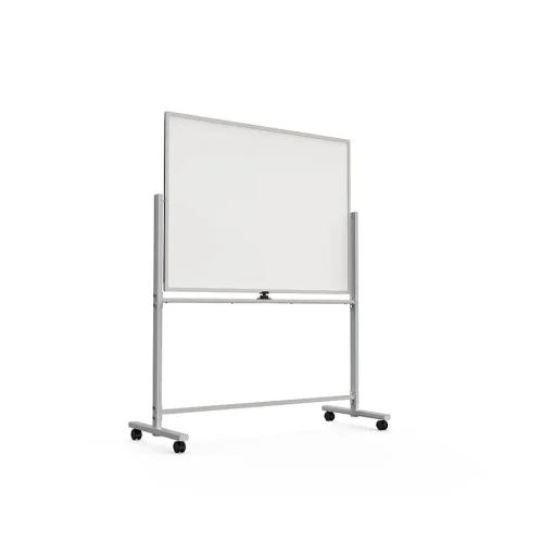 TRU RED Dry Erase<™ Magnetic Steel Mobile Dry Erase Board, Aluminum Frame, 4' x 3' (TR62619)