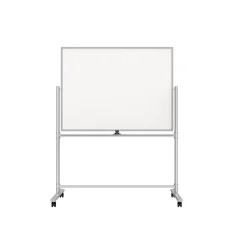 TRU RED Dry Erase<™ Magnetic Steel Mobile Dry Erase Board, Aluminum Frame, 4' x 3' (TR62619)