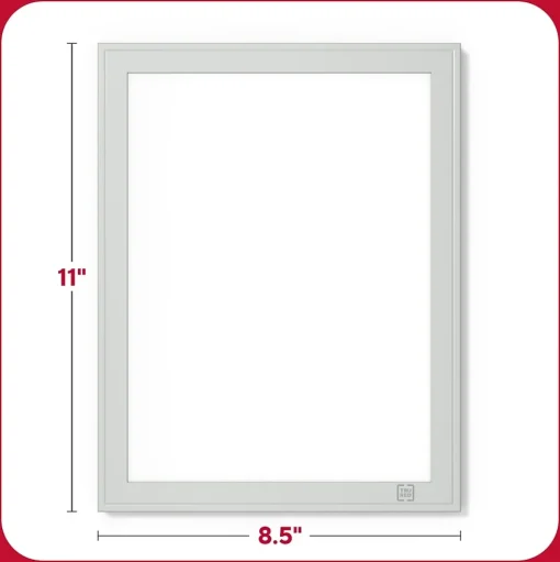 TRU RED Dry Erase<Melamine Dry-Erase Whiteboard, Aluminum Frame, 8.5" x 11" (TR62580)