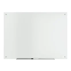 TRU RED Dry Erase<™ Tempered Glass Dry Erase Board, Frosted, 4' x 3' (TR61199)