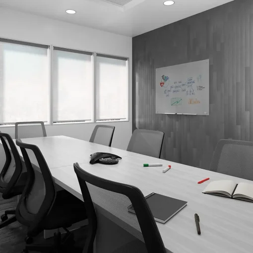 TRU RED Dry Erase<™ Tempered Glass Dry Erase Board, Frosted, 4' x 3' (TR61199)