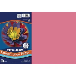 Pacon Construction Paper<Tru-Ray 12" x 18" Construction Paper, Shocking Pink, 50 Sheets (P103045)