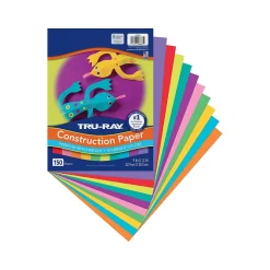 Tru-Ray Construction Paper<9" x 12" Construction Paper, Vibrant Assorted, 150 Sheets/Pack (P6685)