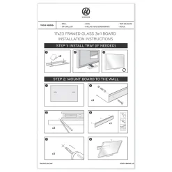 U Brands Dry Erase<Combination Dry-Erase Whiteboard, Aluminum Frame, 2' x 1.5' (3196U00-01)