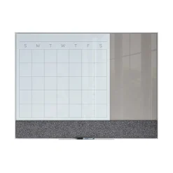 U Brands Dry Erase<Combination Dry-Erase Whiteboard, Aluminum Frame, 4' x 3' (3198U00-01)