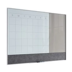 U Brands Dry Erase<Combination Dry-Erase Whiteboard, Aluminum Frame, 4' x 3' (3198U00-01)