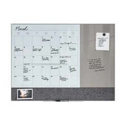 U Brands Dry Erase<Combination Dry-Erase Whiteboard, Aluminum Frame, 4' x 3' (3198U00-01)