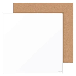 U Brands Dry Erase<Cork & Dry Erase Board Set, 1' x 1' (3888U00-01)