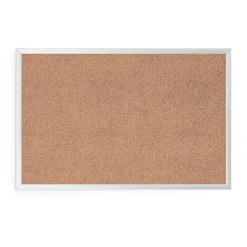 U Brands Bulletin<Cork Bulletin Board, 35" x 23", Silver Aluminum Frame