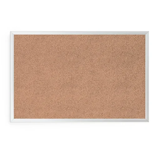 U Brands Bulletin<Cork Bulletin Board, 35" x 23", Silver Aluminum Frame