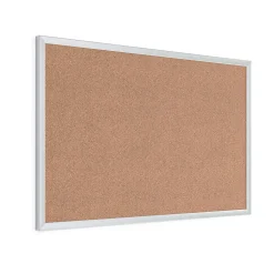 U Brands Bulletin<Cork Bulletin Board, 35" x 23", Silver Aluminum Frame