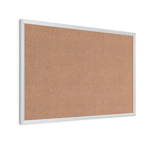 U Brands Bulletin<Cork Bulletin Board, 35" x 23", Silver Aluminum Frame