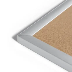 U Brands Bulletin<Cork Bulletin Board, 35" x 23", Silver Aluminum Frame