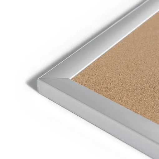 U Brands Bulletin<Cork Bulletin Board, 35" x 23", Silver Aluminum Frame