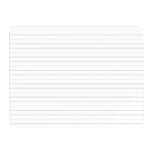 U Brands Dry Erase<Double Sided Dry Erase Student Boards, Ruled and Plain, 12" x 9", 10/Pack (483U00-01)