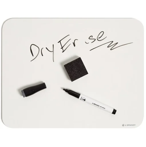 U Brands Dry Erase<Dry-Erase Whiteboard, 12" x 9", 6/Pack (3135U00-01)