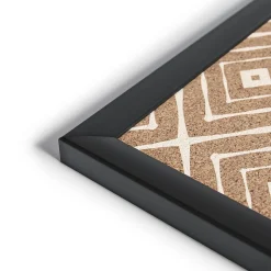 U Brands Bulletin<Fashion Cork Bulletin Board, Black Frame, 16"H x 20"W (2883U00-01)