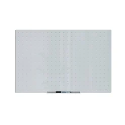 U Brands Dry Erase<Floating Glass Ghost Grid Dry Erase Board, Frameless, 3' x 2' (2798U00-01)