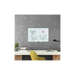 U Brands Dry Erase<Glass Dry-Erase Whiteboard, 3' x 2' (3975U00-01)