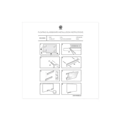 U Brands Dry Erase<Glass Dry-Erase Whiteboard, 3' x 2' (3975U00-01)