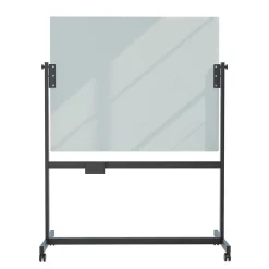 U Brands Dry Erase<Glass Mobile Dry-Erase Whiteboard, 4' x 3' (2914U00-01)
