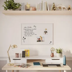 U Brands Dry Erase<Magnetic Dry Erase Whiteboard, White Decor Frame, 30" x 20" (2071U00-01)