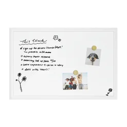 U Brands Dry Erase<Magnetic Dry Erase Whiteboard, White Decor Frame, 30" x 20" (2071U00-01)