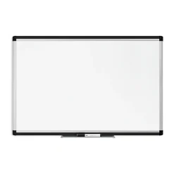 U Brands Dry Erase<PINIT Steel Dry-Erase Whiteboard, Aluminum Frame, 3' x 2' (2805U00-01)